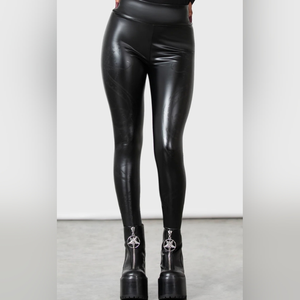 Killstar Venom Faux Leggings Lg